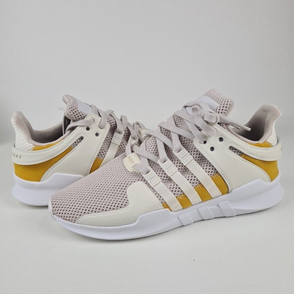 Adidas Men's Equipment Support ADV Running Sneakers White Yellow SZ 10.5 - Picture 7 of 12
